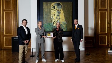 Belvedere präsentierter NFT von Klimts Der Kuss